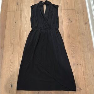 Vince Black Backless Sleeveless Midi Dress